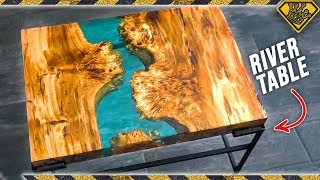 🔴MESA DE MADEIRA COM RESINA EPÓXI COMO FAZER? MESA COM RIO NO MEIO COM RESINA EPÓXI