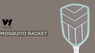 Weird Wolf Rechargeable Li Battery Mosquito Racquet Bat with USB Charging, Large Switch