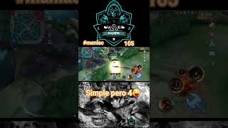 simple 4 #balmond #mobilelegends #maniacgameplay #shortvideo #shortsyoutube #shortsfeed #shorts