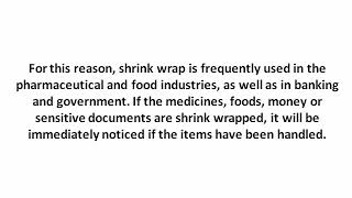 Benefits of Using Shrink Wrap |Main Advantages of Shrink Wrapping