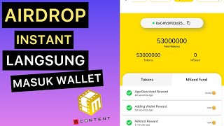 AIRDROP INSTANT TERBARU CRYPTO GRATIS 50.000.000 Token MCONTENT