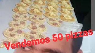 Noite de muitas vendas de pizza vendemos 50 pizzas mini