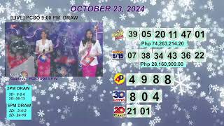 [LIVE] PCSO 9:00 PM DRAW - OCTOBER 23 2024 LOTTO RESULTS