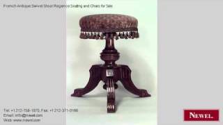 French Antique Swivel Stool Regence Seating and Chairs