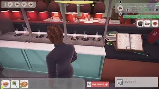 I explored the role of a chef in a life simulation game.