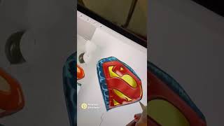 Туториал по рисованию шарика Superman в Procreate