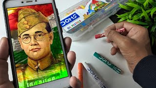 How To Draw Subhash Chandra Bose | Outline Tutorial | Happy Republic Day