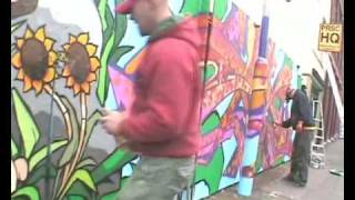 Community Policeman Dan on Stokes Croft with Graffiti Artists