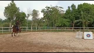 Horseback Archery using Left Side Sword Quiver: Performance