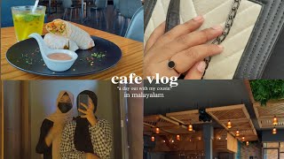 cafe vlog🌿"a day out with my cousin"in malayalam[fairy white]cold coffe,mojito,mexican chicken wrap