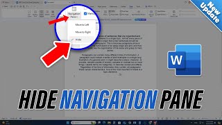 How To Hide The Navigation Pane In Microsoft Word 2024 | Tutorial River