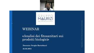 Webinar Analisi dei fitosanitari sui prodotti biologici