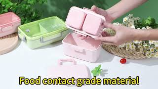 Nicety Portable Seal Lunch Box Separate Grid Bento Food Holder Container