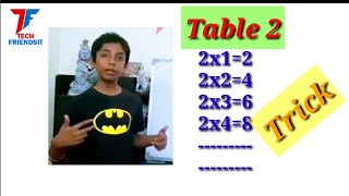 Table 2 mathematical Trick||trick for table 2