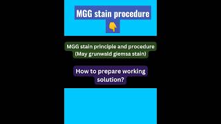 may grunwald giemsa staining principle procedure | mgg staining principle procedure #mggstain