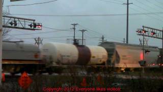 A couple KCS trains thru Coit rd. in Plano, Tx. 01/25/2012 ©