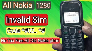 Nokia 1280 invalid sim new solution Nokia new code 2024 Nokia 1280 emergency call  solution