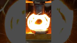 Crushing metal bearing in 30 seconds #Shorts