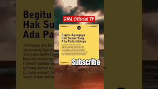 Begitu Anggunnya Hak Suami Yang Ada Pada Istrinya #shorts #motivasi #youtube