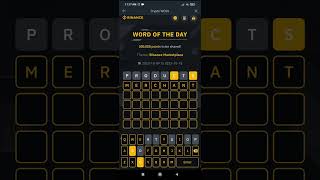 Binance crypto WODL answer today | 8 letter word