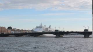 Russia St. Petersburg panorama of the city from the river Neva