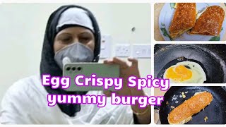 Egg Crispy Spicy taste bargar Recipe by Busybabay vlog