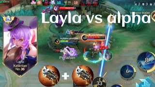 LAYLA VS ALPHA❗BUILD ONE SHOT ENEMY DELETE! alpha lock Layla | build top 1 global Layla