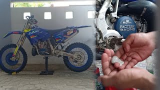 oli mesin yz125x yz250x  masuk tercampur air