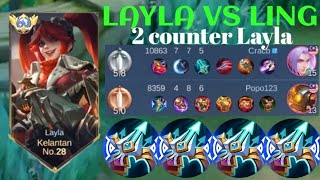 LAYLA VS LING❗BUILD ONE SHOT ENEMY DELETE! 2 counter Layla | build top 1 global Layla