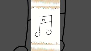 #shorts How to draw🎵 MUSIC NOTE🎵 Step By Step| Draw Cute Inspiration #cute #draw #ytshorts #youtuber