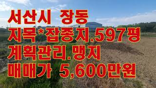 [딸기 244]충남 서산시 장동 *잡종지 597평매매.딸기공인중개사 041.662.0880