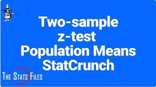 8.2.3 M Two-sample z-test for Mean Difference- StatCrunch