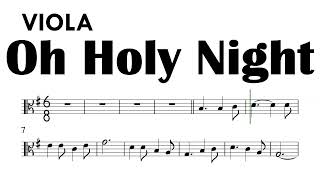 Oh Holy Night Viola Sheet Music Backing Track Partitura