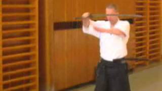 Iaido - basic mae kata form, by Stefan Stenudd in 2003