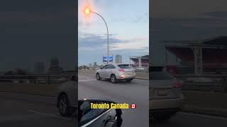 Travelling Gardiner Expressway Downtown Toronto August,2023