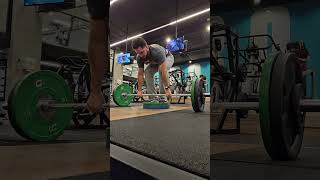 Deficit barbell rows 82.5kg