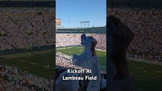 Kickoff At Lambeau Field