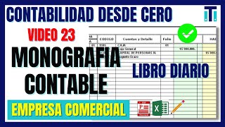 ✏📚 Monografía Contable completa de una empresa comercial Excel | Contabilidad desde cero VIDEO 23