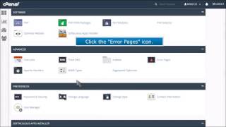 How to create custom error pages in cPanel