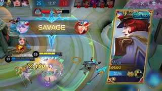 LAST MINUTE SAVAGE MIYA GAMEPLAY MLBB | SHIYUN