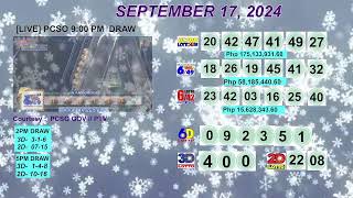 [LIVE] PCSO 9:00 PM DRAW - SEPTEMBER 17, 2024 LOTTO RESULTS