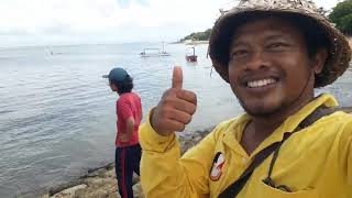 Mantap. Tepi Pantai Sindu Mancing Dapat Ikan Jangki.