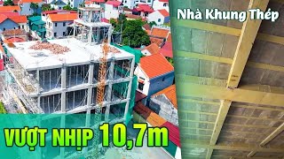 THẬT KHÓ TIN? Công Trình Building Ở Kết Hợp Kinh Doanh Vượt Nhịp 10,7m - Không Có Cột Giữa | Kisato