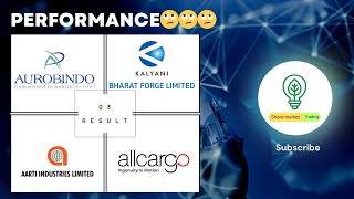 Aurobindo Pharma, Aarti industry, bhart forge, allcargo logistics Q3 Results Review | #share #nifty