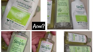 Simple moisturiser TONER || Cleansing oil Simple products full review