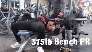 315LB BENCH PR @ 18 Years Old