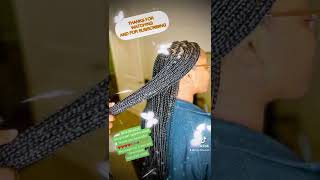 Box braids on very short nappy hair