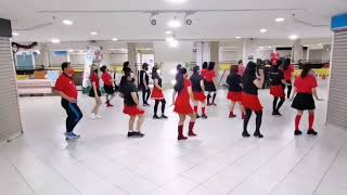 Si Baju Merah Line Dance - Demo By D'Sisters & Friends @pennytanml #linedance #dsisterslovedancing