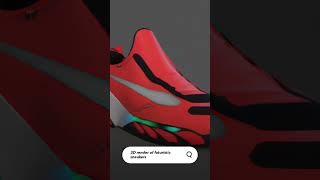 Asking AI for 3D render of futuristic sneakers. #ai #art #short