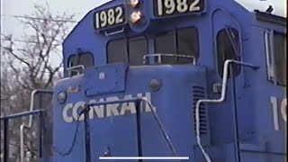 Vintage Conrail action on the Cement Secondary: Bethlehem, Nazareth and Stockertown, PA